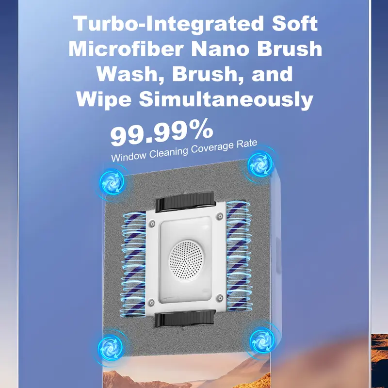 2026 Robot Window Vacuum Cleaner Liectroux S9,2 roller brusher,6-way water spray,10000PA Suction,Home Wall Glass Cleaning Robot - Image 6
