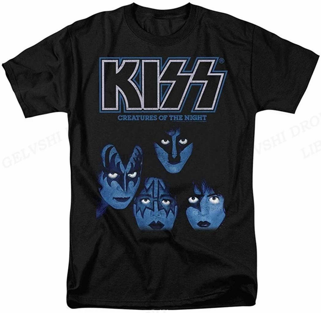 

Футболка Kiss Band Мужская и женская, хлопковая Удобная Повседневная летняя уличная одежда в стиле Харадзюку