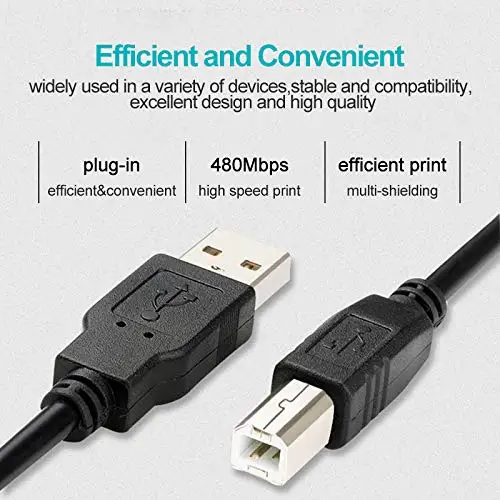Cable de impresora USB plomo, accesorio para Canon MG3650 HP DeskJet 3630  Envy 4524 Epson XP 235|usb printer cable|printer cableusb printer -  AliExpress