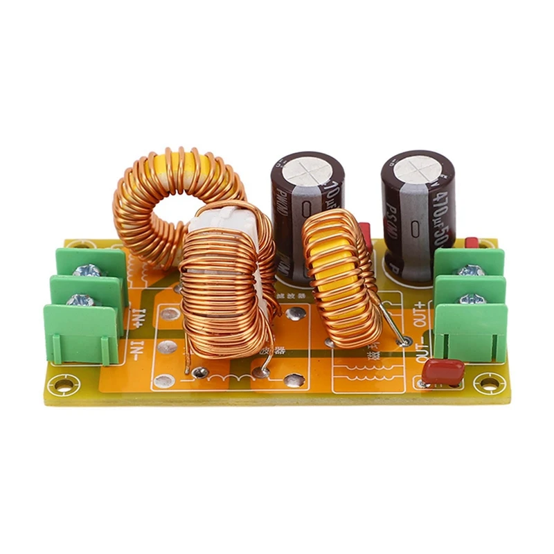 FCC 자동차 오디오 고주파 필터, 로우 패스 패시브 EMI 전자기 간섭 필터, 쉬운 설치, 4A DC LC 필터 