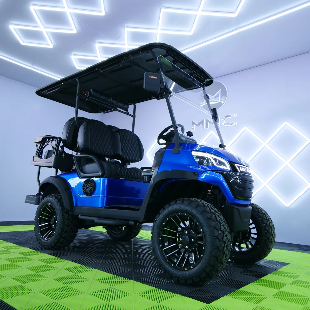 Newly Launched 4-Seater 72V 5kw AC Motor Lithium Battery Electric Hunting Golf Cart Sightseeing Bus Club Car Made In China