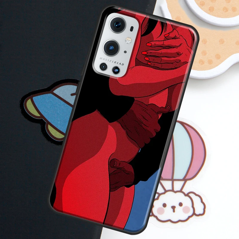Sexy Lady Red Lips Girls Bikini For Realme 9 Pro Plus 8i 9i C3 GT Neo 2 3 GT Master Case For OnePlus 9 10 Pro 9R 8T Nord 2