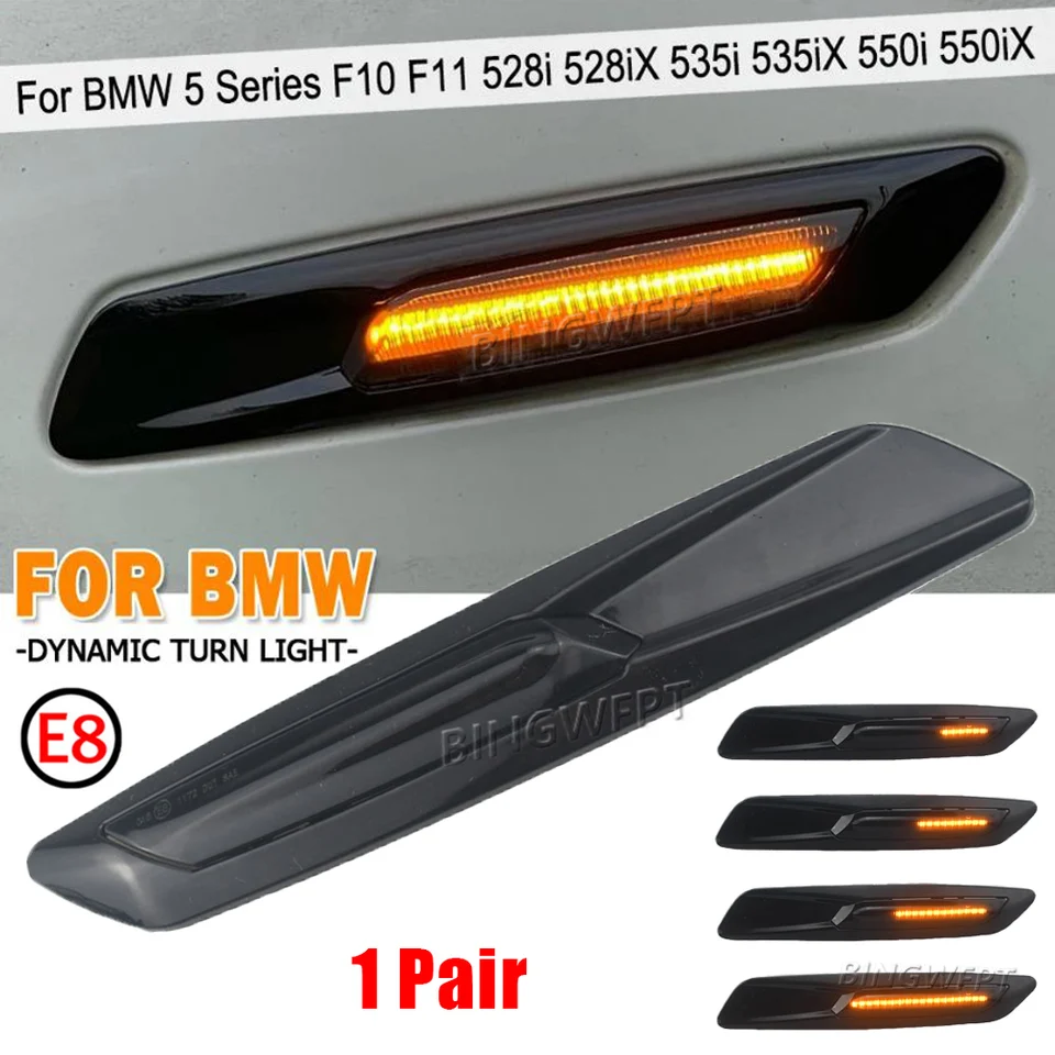 2X LED Secuencial Guardabarros Indicador Lateral Luc De Señal De