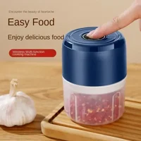 Mini Electric Garlic Chopper 100ML USB Charging Garlic Grinder Vegetable Chili Masher Wireless Blenders Kitchen Accessories 1