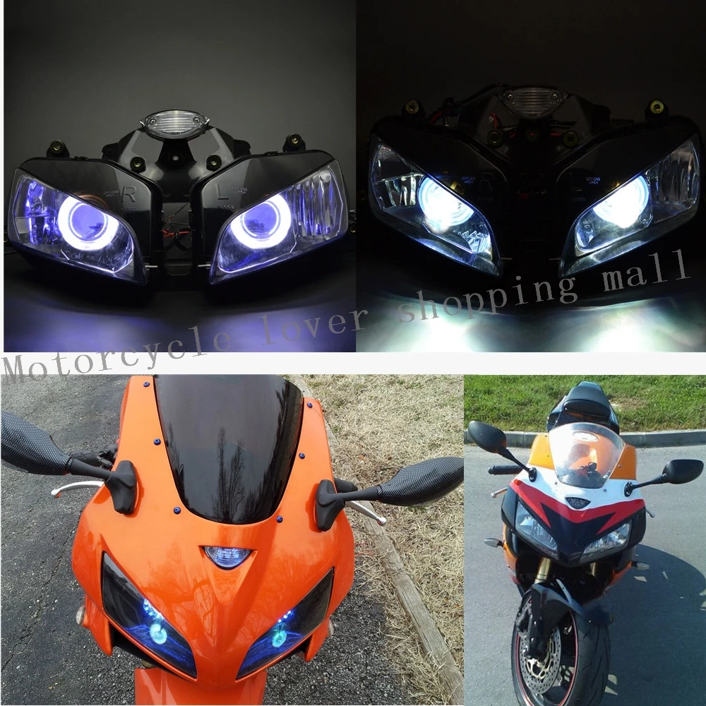 

Motorcycle Custom Angel Demon Eyes LED Front HeadLamp Modified Headlight Assembly For Honda CBR600RR F5 CBR 600 RR 2003-2006 New