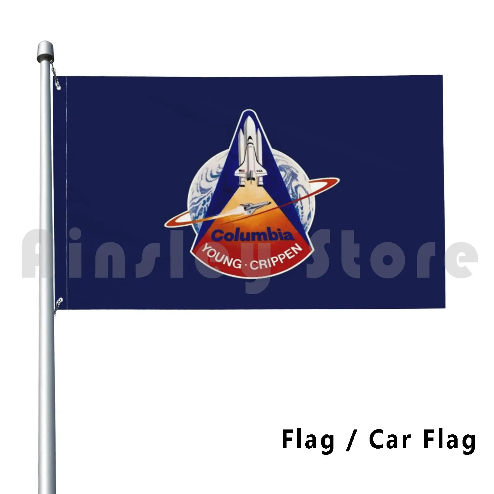 Space Shuttle Patch Outdoor Decor Flag Car Flag Space Shuttle Spacex Patch Esplosione First Moon Space Station Hubble
