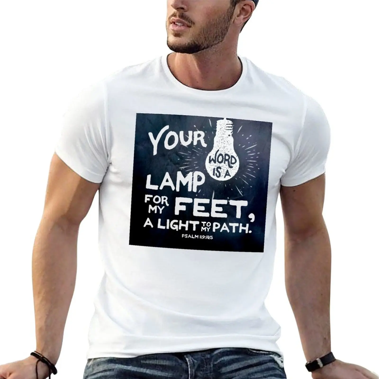 

Your Word is a Lamp for my Feet T-Shirt graphic t shirt cute tops T-shirt short Short sleeve tee mens plain t shirts