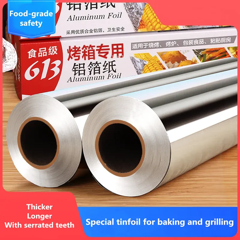 Rouleau de papier d'aluminium jetable, 5 m/rouleau, emballage alimentaire,  cuisson, barbecue, gril, argent - AliExpress