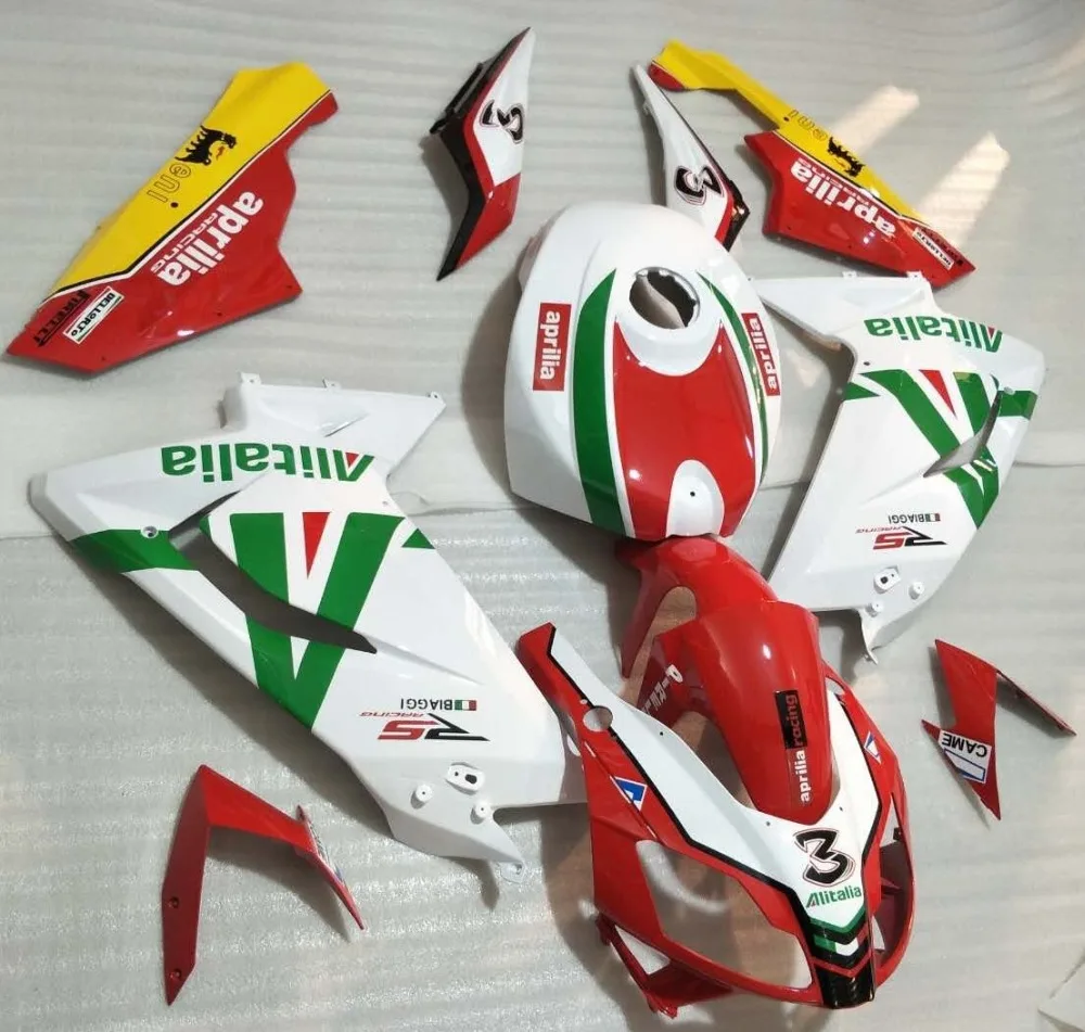 

Injection mold Fairing kit for Aprilia RS125 06 07 08 09 10 11 RS 125 2006 2007 2011 Red white green Fairings set