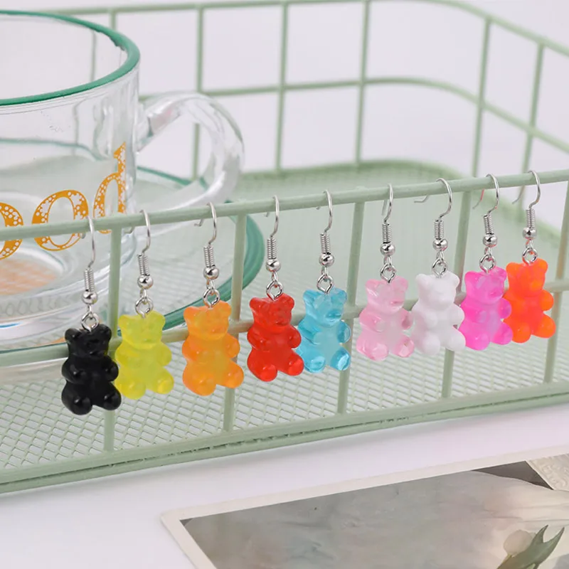 Orsetti Gommosi Orecchini Pendenti Per Donne Adolescenti Ragazze Dichiarazione Minimalista Orecchino A Goccia Ciondolo Orso Gioielli Di Moda Regalo Al