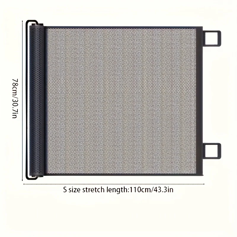 Expandable Pet Gate Plus Durable PE Mesh Door Indoor & Outdoor Use
