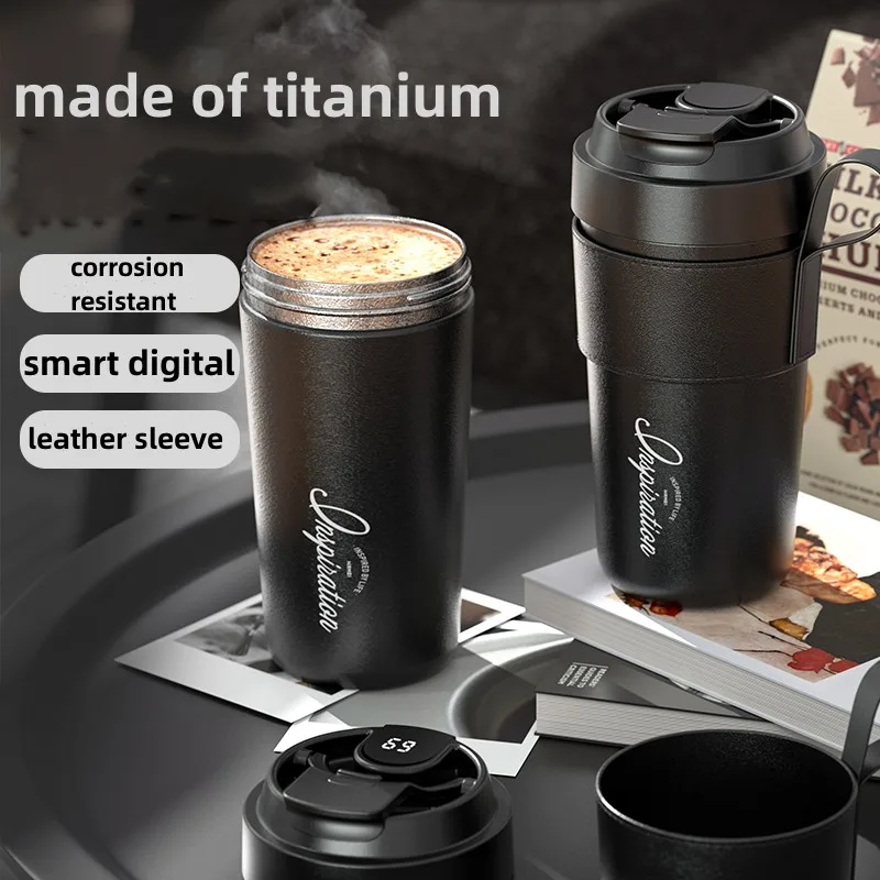 SmartThermalCoffeeBottlewithDigitalScreenLid500mlTitanium