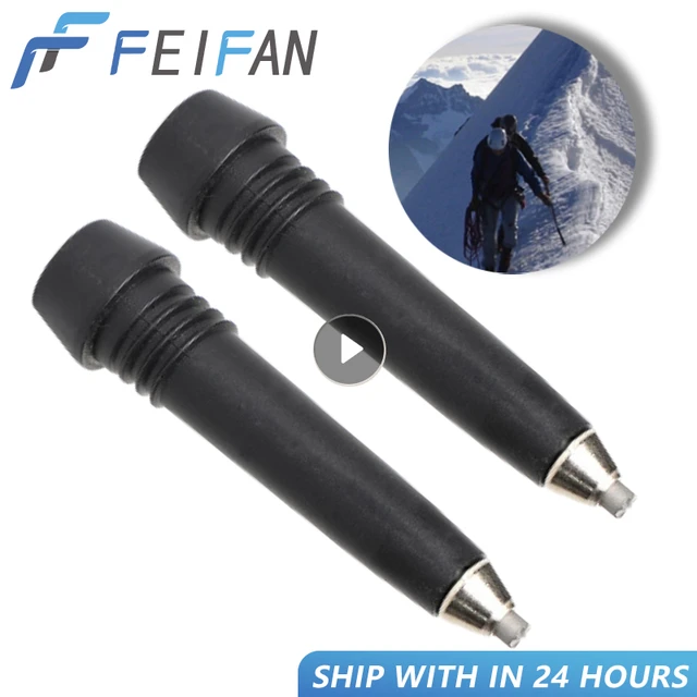 2/1Pcs Tungsten Steel Tips Replacement Trekking Pole Tips Spare Parts For Trekking Poles Hiking Gear Walking Stick Accessories