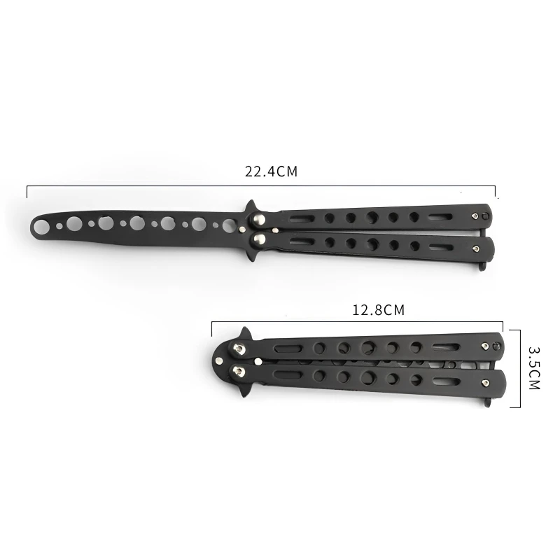 Peine de mariposa plegable para hombres, cuchillo de entrenamiento de  mariposa portátil, cuchillo de entrenamiento plegable de bolsillo, cuchilla  de Metal sin cortar - AliExpress