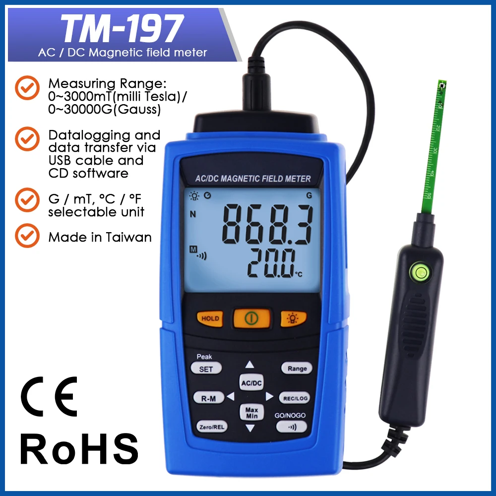 Gaussmeter-Teslameter-Detector-AC-DC-Magnetic-Field-Strength-Meter ...