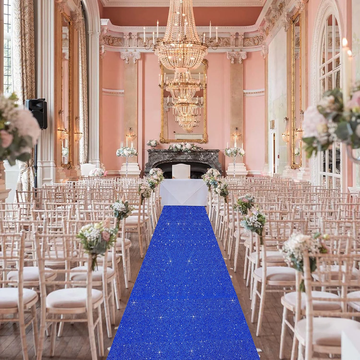 Carpet Groove Flashing Blue Carpet Christmas and Thanksgiving Outdoor Accessories Wedding Corridor Carpet wedding carpet