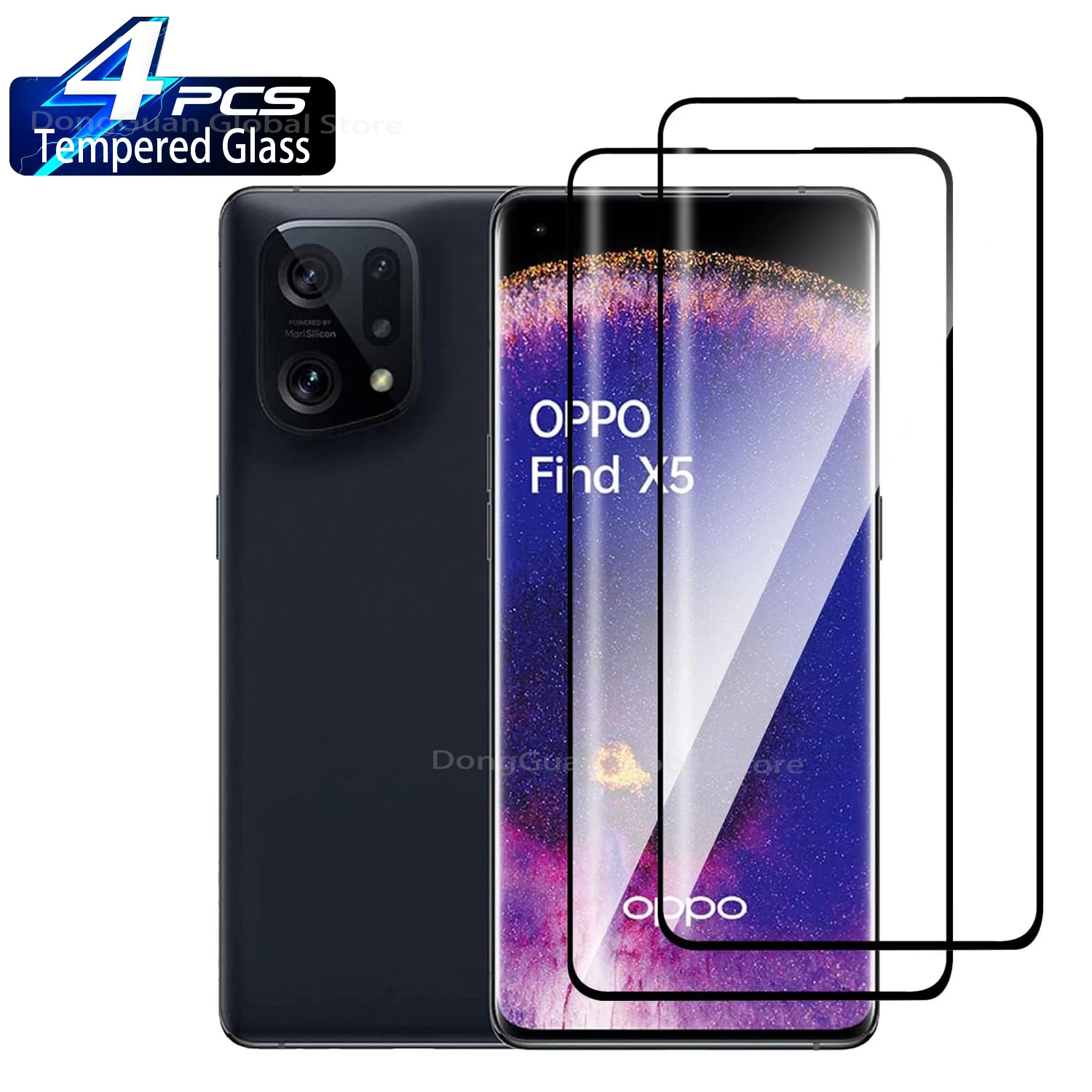 1/4Pcs 3D Tempered Glass For Oppo Find X5 X5Pro Screen Protector Glass Film 2pcs for ulefone armor x5 pro tempered glass protective on ulefone armor x5pro x3 5 5 screen protector glass film cover