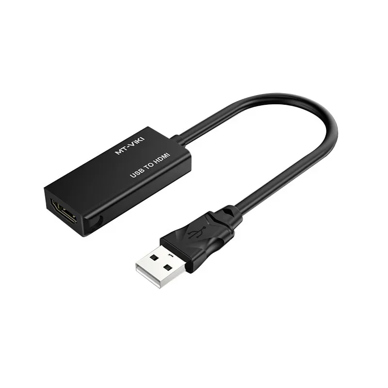 대형 스크린 디스플레이 노트북 어댑터 라인 컴퓨터 사무용품 용 고화질 USB 2.0-HDMI 변환기 케이블