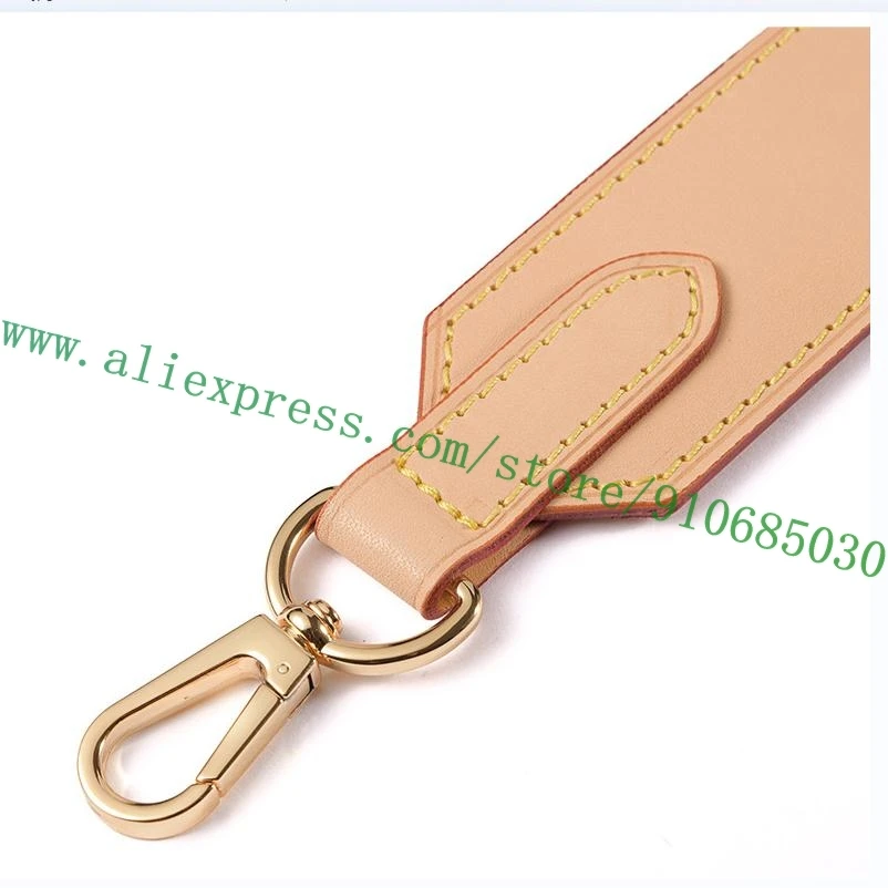 Top Quality Beige Vachetta Calfskin Bag Strap For Designer Women Handbag Lady Bucket Purse Carrying Belt Replacement 4cm Width