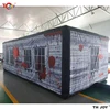 Fast Air Ship 6x4m Custom Made Inflatable Halloween Haunted House Maze Blow Up Air Labyrinth Maze Challenge Game with Blower 2