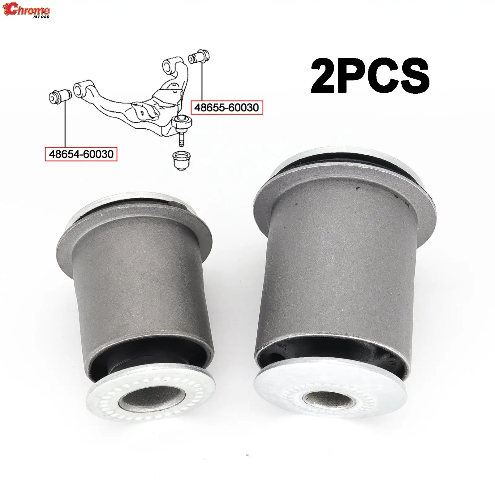 

2X Car Front Bushing Lower Control Arm For Toyota Land Cruiser Prado J120 4Runner Lexus GX470 2003-2009 48654-60030 48655-60030