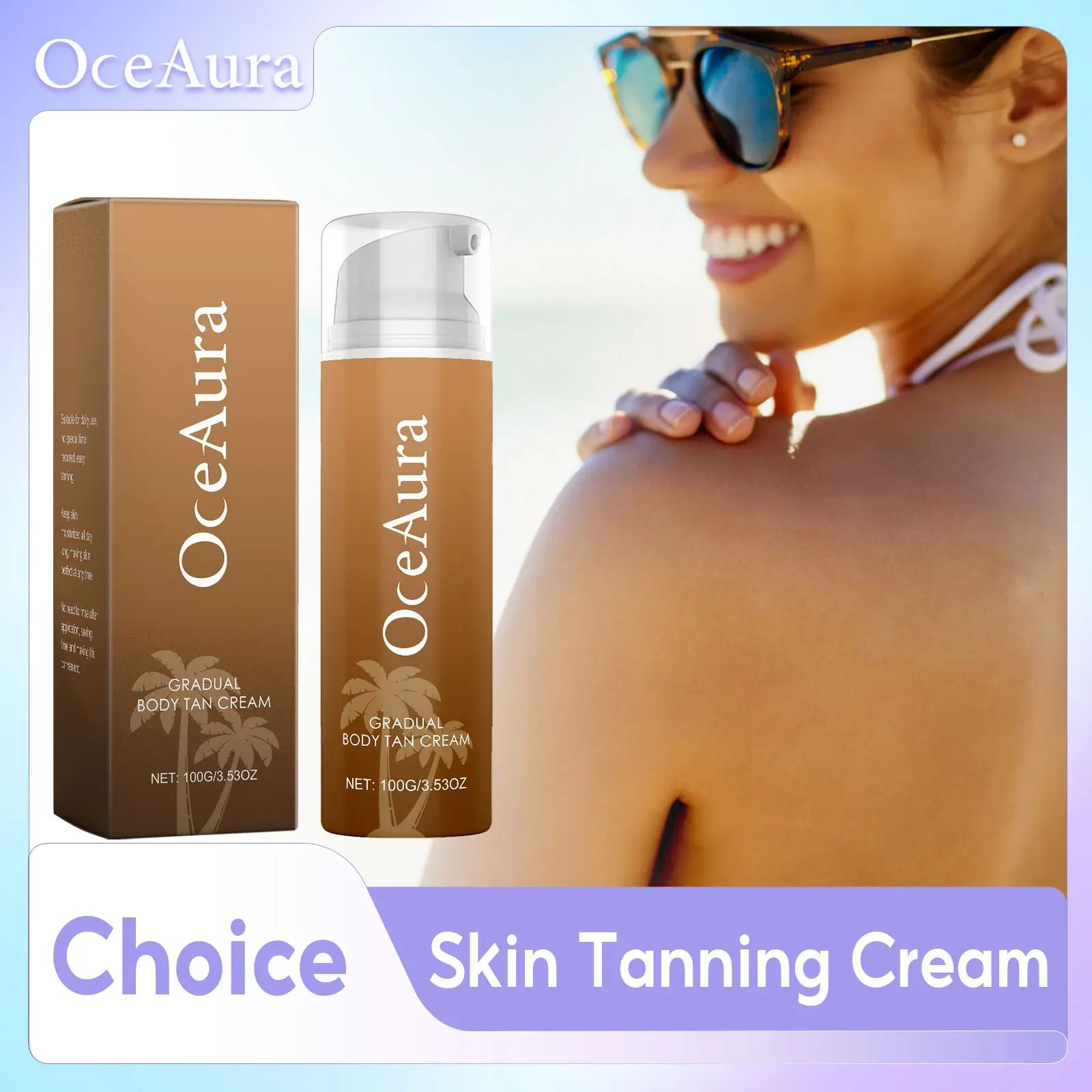 Sunbed Tanning Cream Rapid Deepen Skin Tone Soothe Dry Prevent Sunburn Uv Protection Self-Tanning Lotion Summer Natural Tanner