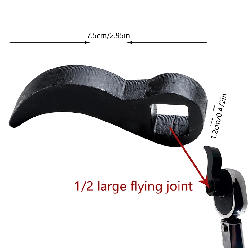 Pry Bar Wrench Adaptor Head Horn Type Half Shaft Removal Tool Openend Wrench Half Shaft Crowbar Adapter Head Car Repairing Tools
