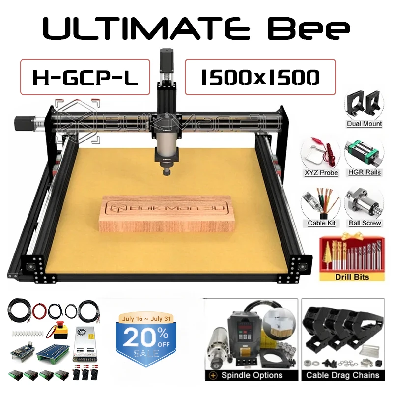 ЧПУ-машина BulkMan 3D Black 1500x1500 ULTIMATE Bee