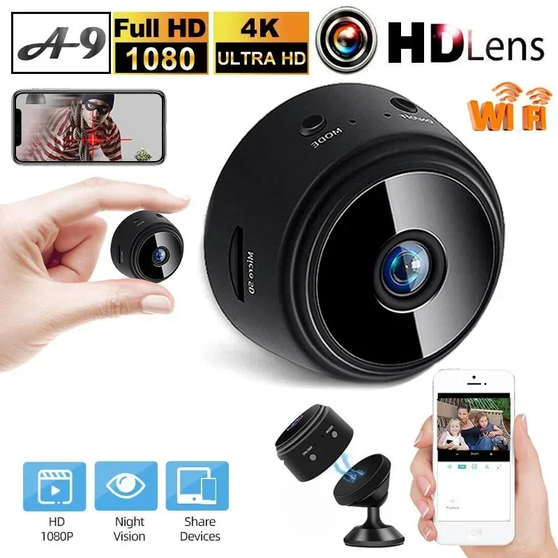 Home Wireless Video CCTV Mini Security Surveillance with Wifi IP Camara Sensor Infrared CMOS 2MP Telefon Alarm Cameras