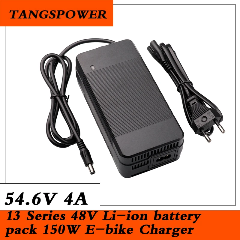 

TANGSPOWER 54.6V 4A Lithium Battery Charger 54.6V4A Electric bike Charger for 13S 48V Li-ion Battery pack charger High quality