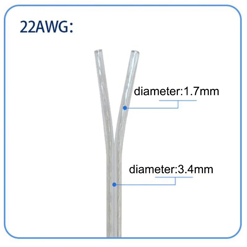 Transparent 2-Core Copper Wire Parallel Cable