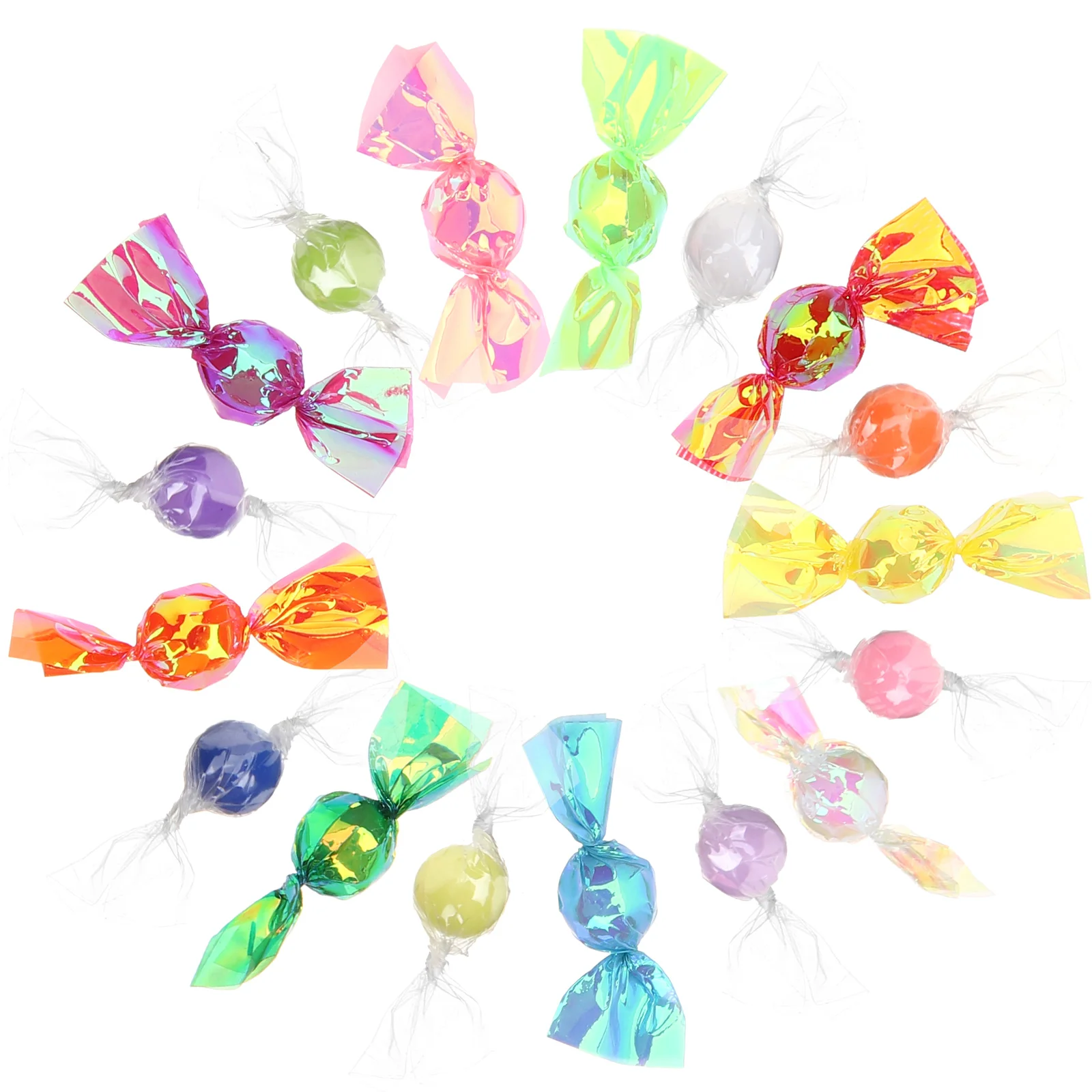 

17 Pcs Plastic Ornaments Miniature Colored Candies Candy Decor Christmas Fake Decoration Wedding