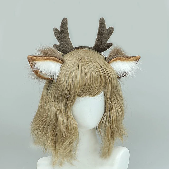 Japan Lolita Hair Hoop Plush Deer Ear Antler Headband: A Cute and Fashionable Accessory for Any Occasion