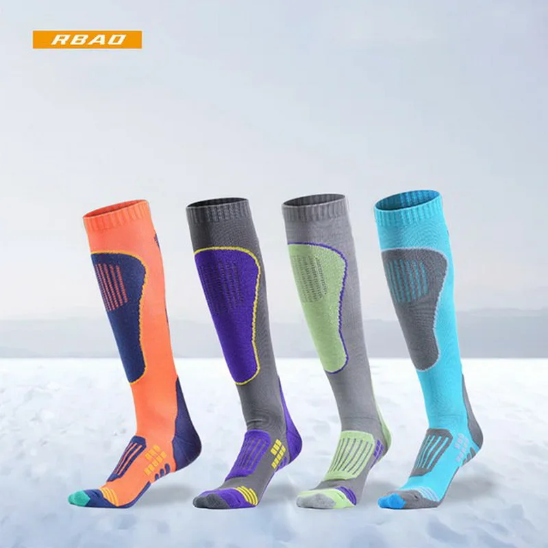 1 Pairs Winter Camping Ski Socks For Men Women Long Warm Socks Thick Compression Sports Snowboarding Hiking Thermal
