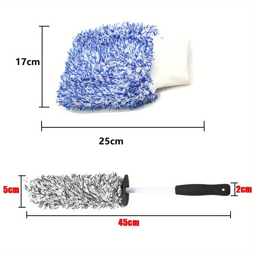 Car Wash Super Brush Microfiber Premium Wheels Brush Non-Slip soft Handle Easy To Cleaning car wheel Spokes Car Accessories