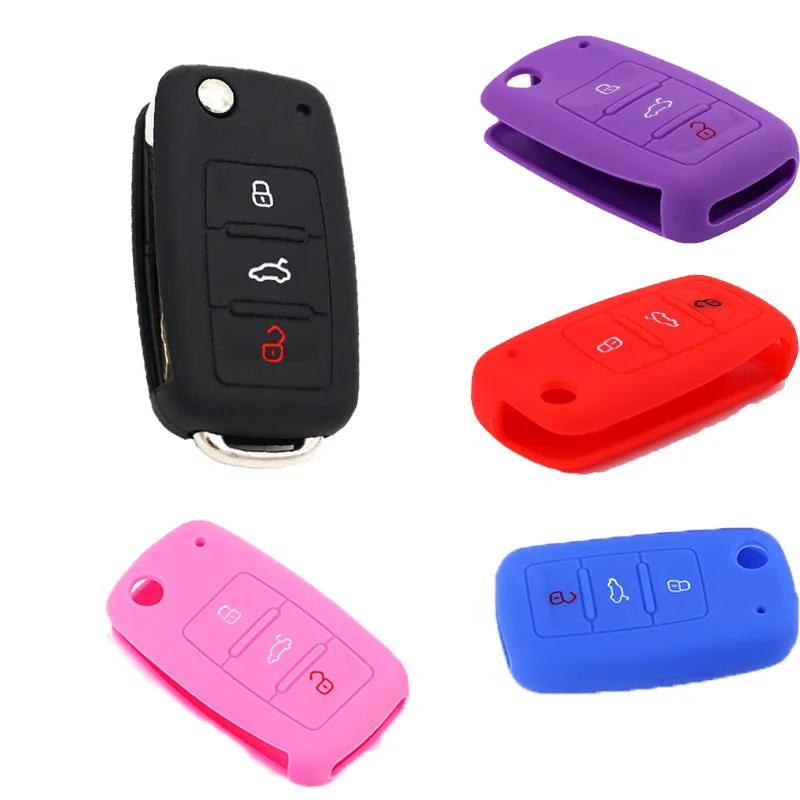 Silicone Car Key Cover Case For Volkswagen Vw Polo Passat B5 Golf4 5 6