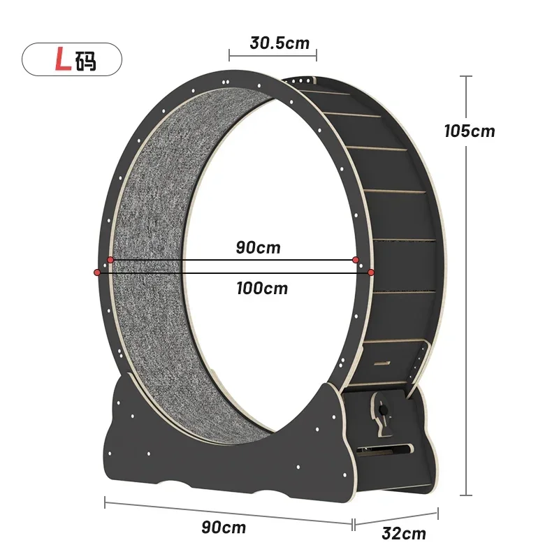 Cat Toy Circle Track Interactive Pet High Quality Wooden Cat Fitness Wheel Running Wheel