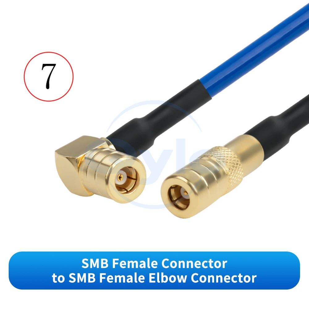 SMB-zu-SMB-HF-Testkabel, flexibles blaues HF-Kabel RG142, RG142-PUR, hochflexibles Kabel, SMB-zu-SMB-Kabel (1 Stück) – Detail 9
