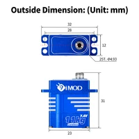 9IMOD RC Digatal Servo 11KG Coreless Metal Gear Servo 4.8-8.4V for RC Car RC Helicopter DIY Accessories - Image 5
