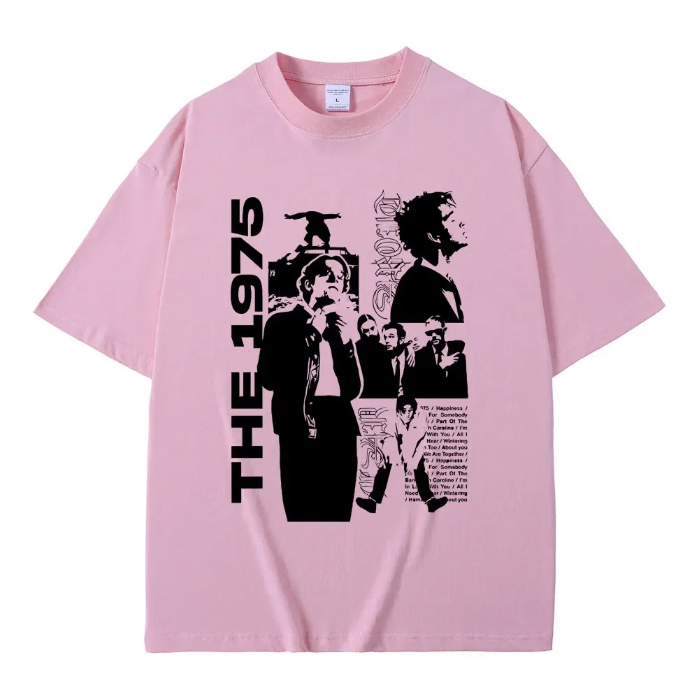 Rock Band The 1975 Being Funny in A Foreign Language Print T-shirt Matty Healy Graphic T Shirts Indie Alternative Fashion Tshirt