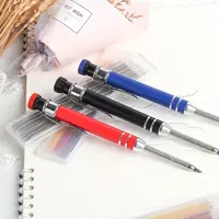 2.8mm Mechanical Pencil Deep Hole Marking Long Head Solid Carpenter Pencil Metal Built-in Sharpener Woodworking Deep-hole Marker 3