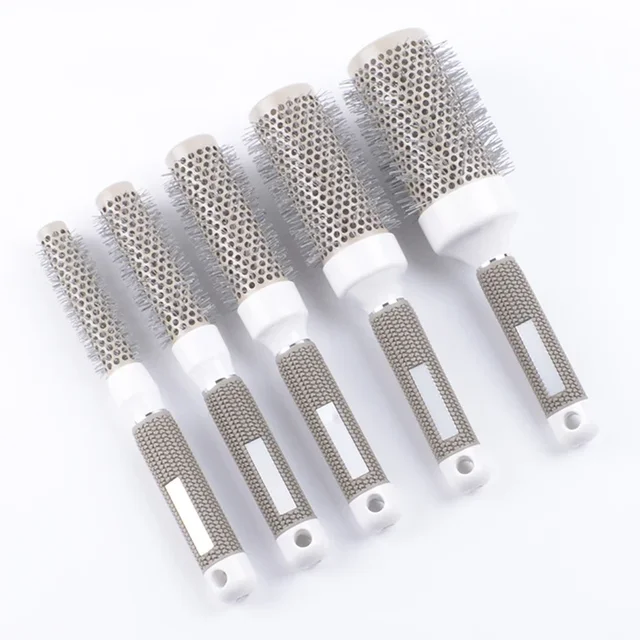 Spazzola per capelli agli ioni di ceramica di 5 dimensioni Spazzola per capelli nano Ioni in ceramica termica Pettine rotondo Parrucchiere Parrucchiere Styling Asciugatura Curling 6