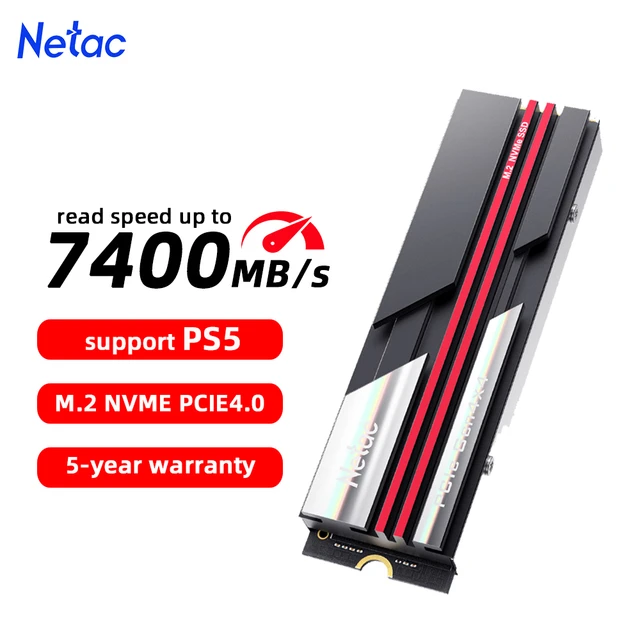 Netac-Disque dur interne SSD pour PC, 1 To, 2 To, 4 To, PS5 SSD NVMe M.2  PCIe 4.0x4 DRAM Cache - AliExpress