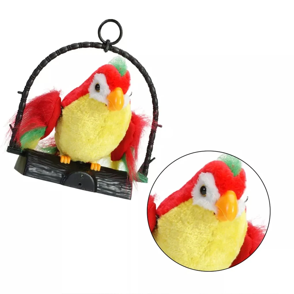 Talking Parrot Toy Mimicry Pet Speaking Plush Toy Repeat What You Say Waving Wings Electronic Record Bird Stuffed