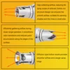 NEOECO Airbrush Needle Protective Cap for NCT-SJ83 Airbrush Crown Cap Normal Interwards Cap Accessories Replacement Part 2