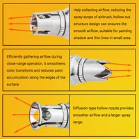 NEOECO Airbrush Needle Protective Cap for NCT-SJ83 Airbrush Crown Cap Normal Interwards Cap Accessories Replacement Part 2