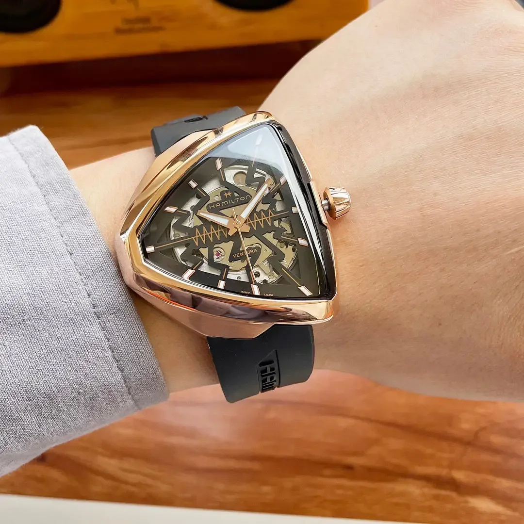 Triangle Heart Shape Unique Personality Sports Men's Automatic Mechanical Watch