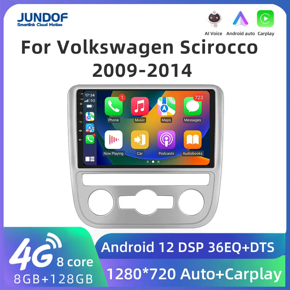 

Android 12.0 For Volkswagen Scirocco 2009-2014 Multimedia Player Auto Radio GPS Carplay 4G WiFi DSP IPS 36EQ Bluetooth 2 DIN