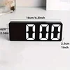 Mirror Digital Alarm Clock LED Clock Temperature Calendar Display Supply Adjustable Brightness Desk Decorations Electronics Home 3