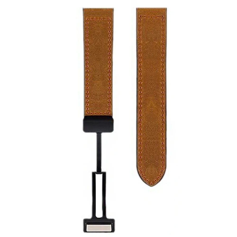 Magnetic Leather Watch Band - 22mm Premium Wristband Replacement